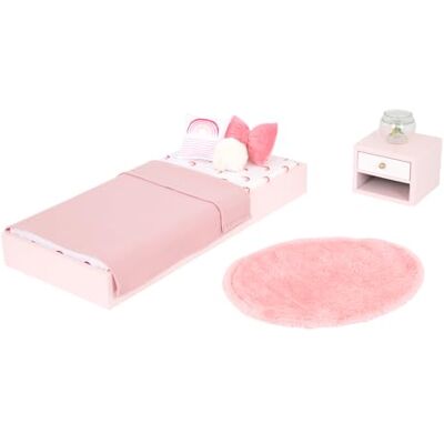 Our Generation Vår generation – dockhusmöbler – plattformssäng och nattduksbord – 46 cm docktillbehör – fantasispel – leksak för barn från 3 år – OG Sweet Snuggles sovrumsset Our Generation Vår generation – dockhusmöbler – plattformssäng och nattduksbord – 46 cm docktillbehör – fantasispel – leksak för barn från 3 år – OG Sweet Snuggles sovrumsset