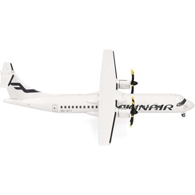 Herpa modellflygplan Finnair ATR-72-500, skala 1:200, modell, samlarobjekt, flygplan utan ställ, metallfigur Herpa modellflygplan Finnair ATR-72-500, skala 1:200, modell, samlarobjekt, flygplan utan ställ, metallfigur