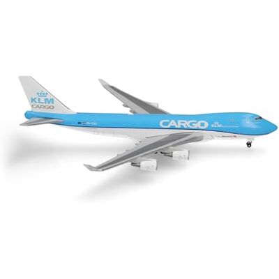Herpa flygplansmodell KLM Cargo Boeing 747-400ERF, miniatyr i skala 1:500, samlarobjekt, flygplansmodell utan ställ, metall Herpa flygplansmodell KLM Cargo Boeing 747-400ERF, miniatyr i skala 1:500, samlarobjekt, flygplansmodell utan ställ, metall