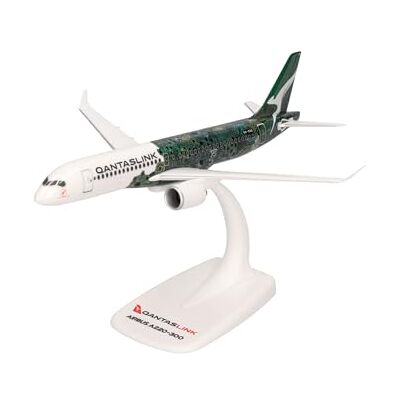 Herpa Snap-Fit flygplansmodell QantasLink Airbus A220-300 Flying Art Series/Minyma Kutjara Tjukurpa, miniatyr i skala 1:200, samlarobjekt, modell med ställ, plast Herpa Snap-Fit flygplansmodell QantasLink Airbus A220-300 Flying Art Series/Minyma Kutjara Tjukurpa, miniatyr i skala 1:200, samlarobjekt, modell med ställ, plast
