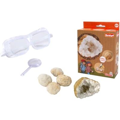 Simba 109452662 – scout geoder för uppbrott (5 stenar) – interaktiv forskare och upptäcktsleksak för barn från 5 år inklusive förstoringsglas och skyddsglasögon, 3–4 cm vardera Simba 109452662 – scout geoder för uppbrott (5 stenar) – interaktiv forskare och upptäcktsleksak för barn från 5 år inklusive förstoringsglas och skyddsglasögon, 3–4 cm vardera