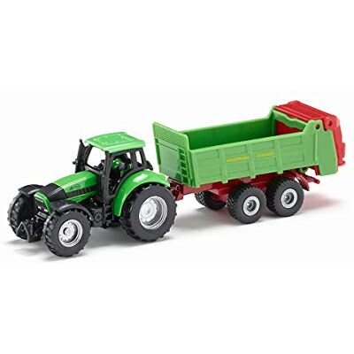 SIKU 1673, traktor med universalspridare, metall,plast, grön, bakluckan kan öppnas SIKU 1673, traktor med universalspridare, metall,plast, grön, bakluckan kan öppnas
