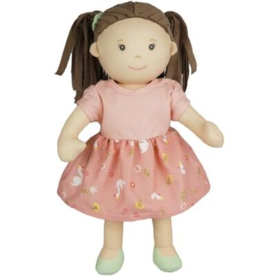 Heless 56 – tygdocka flicka Lucie med rosa klänning att sätta på och ta av, ca 32 cm stor mjuk docka för att gosa, leka och älska Heless 56 – tygdocka flicka Lucie med rosa klänning att sätta på och ta av, ca 32 cm stor mjuk docka för att gosa, leka och älska