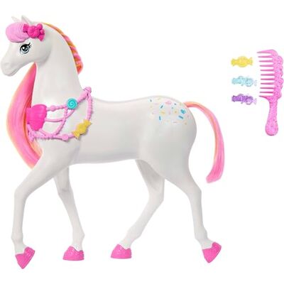 Barbie i Nötknäpparen™ Godislandet-häst med färgglatt, doftande hår, kam och godisdoftande tillbehör, JLW55 Barbie i Nötknäpparen™ Godislandet-häst med färgglatt, doftande hår, kam och godisdoftande tillbehör, JLW55