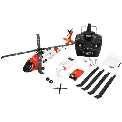 Amewi UH60 Black Hawk Coastguard Helikopter 6G/3D RTF inklusive fjärrkontroll, batteri, laddningskabel Amewi UH60 Black Hawk Coastguard Helikopter 6G/3D RTF inklusive fjärrkontroll, batteri, laddningskabel