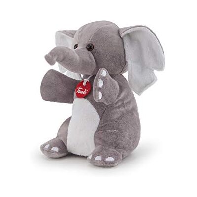 Trudi Puppets 29829 handdocka elefant ca 26 cm (storlek S), mjuk leksak av högkvalitativa material, mycket fluffig, kärleksfulla detaljer, hängande öron, tvättbar, gosedjur och docka för barn, grå Trudi Puppets 29829 handdocka elefant ca 26 cm (storlek S), mjuk leksak av högkvalitativa material, mycket fluffig, kärleksfulla detaljer, hängande öron, tvättbar, gosedjur och docka för barn, grå