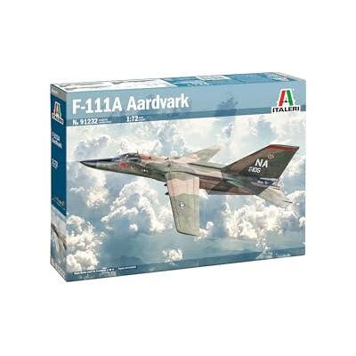 Italeri 91232 F-111A Aardvark, skala 1:72, Plastmodellkit/plastmodell för montering Italeri 91232 F-111A Aardvark, skala 1:72, Plastmodellkit/plastmodell för montering