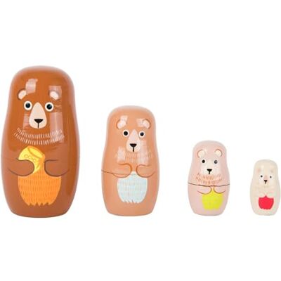 Small Foot Matrjosjka I Trä, Björnfigurer, Motorisk Leksak För Barn Från 3 År, I 4 Olika Storlekar, 10621 Small Foot Matrjosjka I Trä, Björnfigurer, Motorisk Leksak För Barn Från 3 År, I 4 Olika Storlekar, 10621