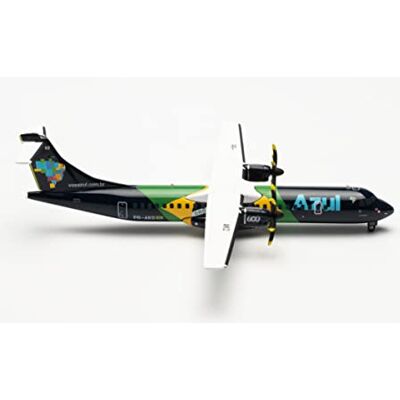 Herpa modellflygplan azul ATR-72-600 brasiliansk flagga Livery PR-AKO skala 1:200 – modellflygplan flygplansmodell för samlare, miniatyrdekoration, flygplan utan metallstativ Herpa modellflygplan azul ATR-72-600 brasiliansk flagga Livery PR-AKO skala 1:200 – modellflygplan flygplansmodell för samlare, miniatyrdekoration, flygplan utan metallstativ
