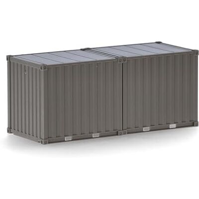 Herpa tillbehör 2x 10ft Container "Heer", brungrå (odekorerad), skala 1:87, modell, plasttillbehör Herpa tillbehör 2x 10ft Container "Heer", brungrå (odekorerad), skala 1:87, modell, plasttillbehör