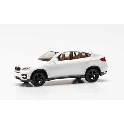 Herpa 024037-003 BMW X6 modellbil, originaltrogen skala 1:87, bilmodell för diorama, modelltillverkning, samlarobjekt, dekoration, tillverkad i Tyskland, bilmodell av plast miniatyrmodell, vit Herpa 024037-003 BMW X6 modellbil, originaltrogen skala 1:87, bilmodell för diorama, modelltillverkning, samlarobjekt, dekoration, tillverkad i Tyskland, bilmodell av plast miniatyrmodell, vit
