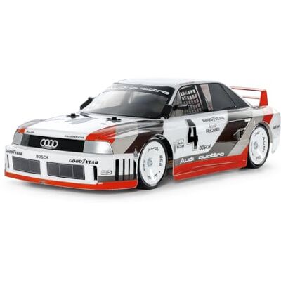 TAMIYA 47511 1:10 RC Audi 90 Quattro Racing lackerad TT-02 – fjärrstyrd bil, fordon, modelltillverkning, montering, hobby, RC byggsats TAMIYA 47511 1:10 RC Audi 90 Quattro Racing lackerad TT-02 – fjärrstyrd bil, fordon, modelltillverkning, montering, hobby, RC byggsats