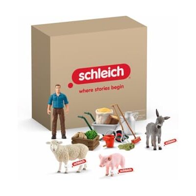 Schleich FARM WORLD Djurset ”Djurmatning” 72287 detaljrik set med åsna, gris, får och tillbehör & bonde Paul bondgårdsleksak från 3 år 19 delar exklusiv hos Amazon Schleich FARM WORLD Djurset ”Djurmatning” 72287 detaljrik set med åsna, gris, får och tillbehör & bonde Paul bondgårdsleksak från 3 år 19 delar exklusiv hos Amazon