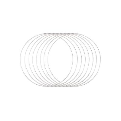 Creative Metallringar Ø 15 cm x 3 mm i Färgen Silver 8 Stålringar Cirkel Dekoringar i Metall för Pyssel, Torkade Blommor, Makramé, Drömfångare, Mobiler och Väggdekoration Creative Metallringar Ø 15 cm x 3 mm i Färgen Silver 8 Stålringar Cirkel Dekoringar i Metall för Pyssel, Torkade Blommor, Makramé, Drömfångare, Mobiler och Väggdekoration
