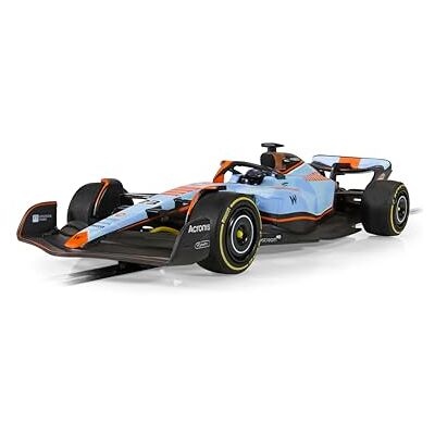 Scalextric Cars – C4559 Williams FW45 – Alex Albon – Gulf Edition – leksaksspår bil för användning racerbanor eller set – små barn presentidéer för pojke/flicka, tillbehör, blå Scalextric Cars – C4559 Williams FW45 – Alex Albon – Gulf Edition – leksaksspår bil för användning racerbanor eller set – små barn presentidéer för pojke/flicka, tillbehör, blå