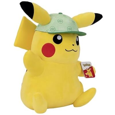 Pokémon PKW5025-60 cm plysch – Pikachu med mössa officiell plush Pokémon PKW5025-60 cm plysch – Pikachu med mössa officiell plush