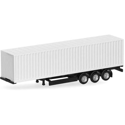 Herpa reservdelstjänst, spår N, 3-axligt 40ft containersläp, 2 stycken i skala 1:160, miniatyrmodell, plast Herpa reservdelstjänst, spår N, 3-axligt 40ft containersläp, 2 stycken i skala 1:160, miniatyrmodell, plast