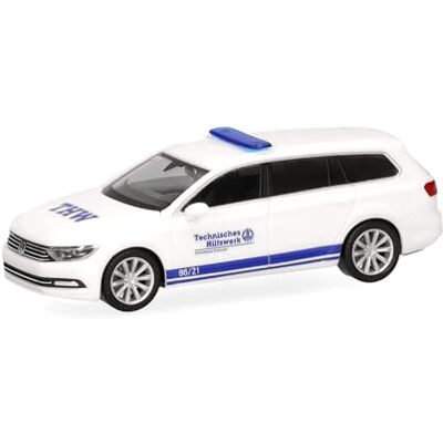 Herpa modellbil VW Passat Variant "THW Wörrstadt RLP", miniatyr i skala 1:87, samlarobjekt, tillverkad i Tyskland, plastmodell Herpa modellbil VW Passat Variant "THW Wörrstadt RLP", miniatyr i skala 1:87, samlarobjekt, tillverkad i Tyskland, plastmodell