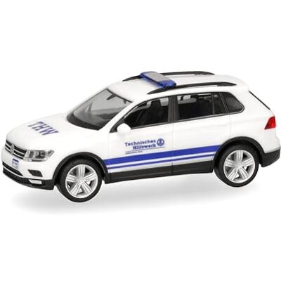 Herpa modellbil VW Tiguan "THW Gera Thüringen", miniatyr i skala 1:87, samlarobjekt, Made in Germany, modell i plast Herpa modellbil VW Tiguan "THW Gera Thüringen", miniatyr i skala 1:87, samlarobjekt, Made in Germany, modell i plast