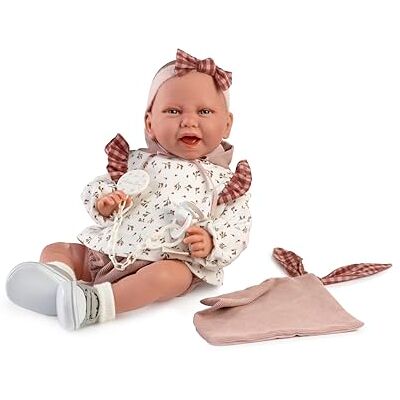 MUÑECAS ANTONIO JUAN S.L. Antonio Juan Nyfödd Carla dockor med Doudou klänning, realistisk docka 42 cm, med tillbehör och napp MUÑECAS ANTONIO JUAN S.L. Antonio Juan Nyfödd Carla dockor med Doudou klänning, realistisk docka 42 cm, med tillbehör och napp