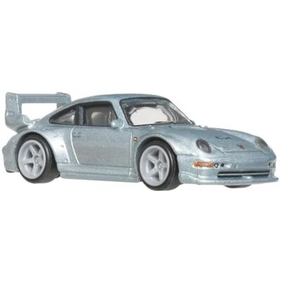 Hot Wheels Car Culture Premium Porsche 993 GT2 Modern Classics leksaksbil i skala 1:64 av metall med Real Riders-däck och metallkaross/chassi, JKF16 Hot Wheels Car Culture Premium Porsche 993 GT2 Modern Classics leksaksbil i skala 1:64 av metall med Real Riders-däck och metallkaross/chassi, JKF16