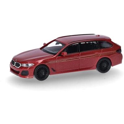 Herpa BMW Alpina B5 Touring röd metallisk eldmodell 1:87 skala miniatyr samlardel, tillverkad i Tyskland plastmodell Herpa BMW Alpina B5 Touring röd metallisk eldmodell 1:87 skala miniatyr samlardel, tillverkad i Tyskland plastmodell