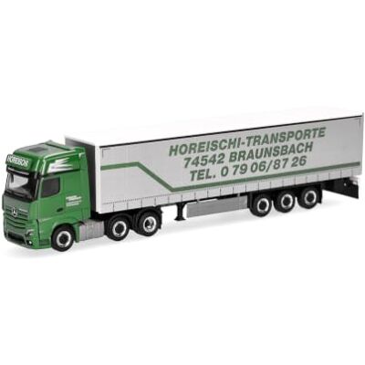 Herpa Mercedes-Benz Actros påhängsvagn, lastbilsmodell i skala 1:87 Detaljerad lastbilsmodell i plast för samlare och modellrälfans från 14 år, Made in Germany Herpa Mercedes-Benz Actros påhängsvagn, lastbilsmodell i skala 1:87 Detaljerad lastbilsmodell i plast för samlare och modellrälfans från 14 år, Made in Germany