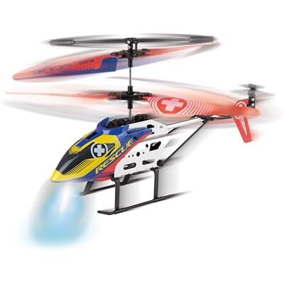 Carrera RC Rescue One Fjärrstyrd helikopter 2,4 GHz RC helikopter med aluminiumskrov, gyrosystem och höjdassistent LED-ljus, autostart och landningsfunktion Inomhus redo att flyga från 8 år Carrera RC Rescue One Fjärrstyrd helikopter 2,4 GHz RC helikopter med aluminiumskrov, gyrosystem och höjdassistent LED-ljus, autostart och landningsfunktion Inomhus redo att flyga från 8 år