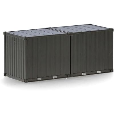 Herpa tillbehör 2x 10ft Container "Bundeswehr", bronsgrön (odekorerad), skala 1:87, modellfordonstillbehör, plasttillbehör Herpa tillbehör 2x 10ft Container "Bundeswehr", bronsgrön (odekorerad), skala 1:87, modellfordonstillbehör, plasttillbehör