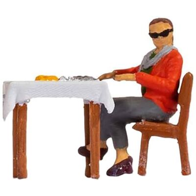 NOCH Tiny-scenes "Lunch", realistisk plaststadscen för H0 och modelltillverkning NOCH Tiny-scenes "Lunch", realistisk plaststadscen för H0 och modelltillverkning