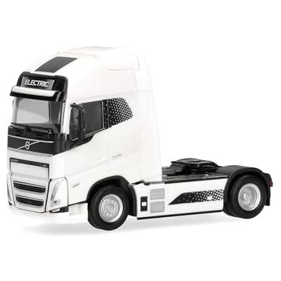 Herpa lastbilsmodell Volvo FH GL XL 2020 elektrisk traktorenhet, vit, miniatyr i skala 1:87, samlarobjekt, tillverkad i Tyskland, plast Herpa lastbilsmodell Volvo FH GL XL 2020 elektrisk traktorenhet, vit, miniatyr i skala 1:87, samlarobjekt, tillverkad i Tyskland, plast