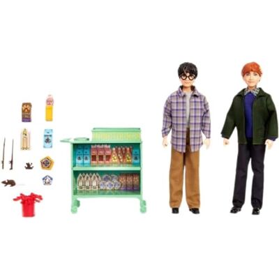 Mattel Harry Potter-leksaker, Harry & Ron på Hogwarts-expressen, dockor med tillbehör, Harry Potter-dockor på 30,5cm HND79 Mattel Harry Potter-leksaker, Harry & Ron på Hogwarts-expressen, dockor med tillbehör, Harry Potter-dockor på 30,5cm HND79