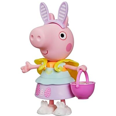 Peppa Pig Greta Gris Springtime-påklädningsfigur med sex modetillbehör som är enkla att ta på, docka på 15 cm, leksaker för barn i förskoleåldern från 3 år Peppa Pig Greta Gris Springtime-påklädningsfigur med sex modetillbehör som är enkla att ta på, docka på 15 cm, leksaker för barn i förskoleåldern från 3 år