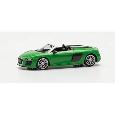 Herpa 028691-002 Modellbil Audi R8 V10 Spyder, verklighetstrogen i skala 1:87, bilmodell för diorama, modellbygge samlarobjekt, dekorativa bilmodeller av plast, färg: kyalami grön miniatyrmodell Herpa 028691-002 Modellbil Audi R8 V10 Spyder, verklighetstrogen i skala 1:87, bilmodell för diorama, modellbygge samlarobjekt, dekorativa bilmodeller av plast, färg: kyalami grön miniatyrmodell
