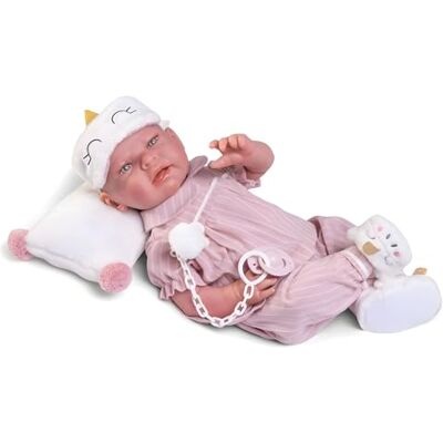 MUÑECAS ANTONIO JUAN S.L. Antonio Juan dockor Sweet Reborn Lea med pyjamas och ögonmask Tygkropp med vikt och roterande extremiteter 42 cm Ref. 80323 Samling 2024 MUÑECAS ANTONIO JUAN S.L. Antonio Juan dockor Sweet Reborn Lea med pyjamas och ögonmask Tygkropp med vikt och roterande extremiteter 42 cm Ref. 80323 Samling 2024
