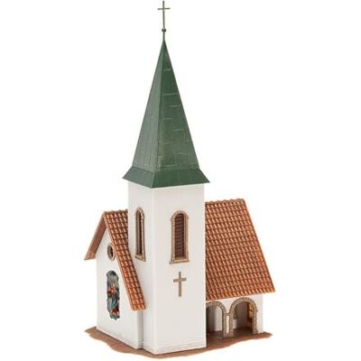 FALLER Kyrka med Torn - H0 skalamodell för dekoration FALLER Kyrka med Torn - H0 skalamodell för dekoration