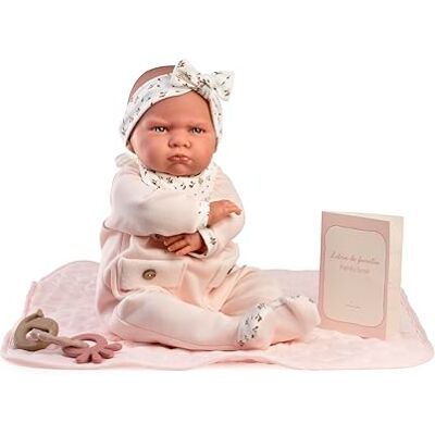 MUÑECAS ANTONIO JUAN S.L. Antonio Juan Mi First Reborn Berta, Realistisk docka med vadderad filt, leksak för småbarn MUÑECAS ANTONIO JUAN S.L. Antonio Juan Mi First Reborn Berta, Realistisk docka med vadderad filt, leksak för småbarn