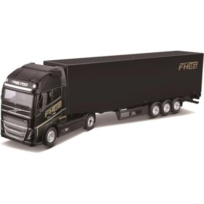 Bburago B18-31461T Street Brandbil med släpvagn formgjuten lastbil-Volvo FH16 Globetrotter 750 XXL-1:43 skala-samlarobjekt leksaksmodell, blandade mönster och färger Bburago B18-31461T Street Brandbil med släpvagn formgjuten lastbil-Volvo FH16 Globetrotter 750 XXL-1:43 skala-samlarobjekt leksaksmodell, blandade mönster och färger