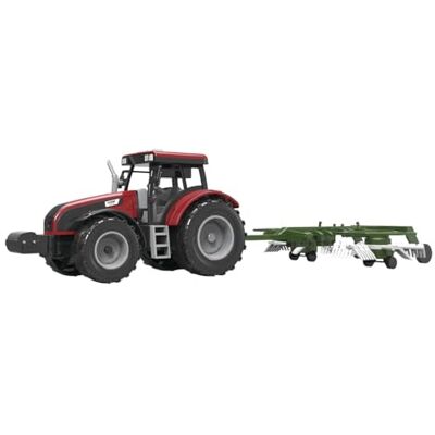 Tachan Röd traktor med avtagbar rappare skala 1:32 Ljus och ljud (CPA Toy Group 702T01055) Tachan Röd traktor med avtagbar rappare skala 1:32 Ljus och ljud (CPA Toy Group 702T01055)