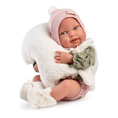 MUÑECAS ANTONIO JUAN S.L. Antonio Juan dockor Nyfödda Pipa med Suddig Väst, Realistisk Baby Doll med pompommössa och tillbehör, vård och ömhet leksak MUÑECAS ANTONIO JUAN S.L. Antonio Juan dockor Nyfödda Pipa med Suddig Väst, Realistisk Baby Doll med pompommössa och tillbehör, vård och ömhet leksak