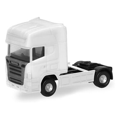 Herpa reservdelstjänst, spår N, dragbil 2-axlig Scania R TL (2004), 2 stycken i skala 1:160, miniatyrmodell, plast Herpa reservdelstjänst, spår N, dragbil 2-axlig Scania R TL (2004), 2 stycken i skala 1:160, miniatyrmodell, plast