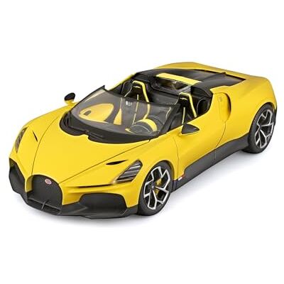 Bburago Bugatti W16 Mistral, Skala 1:18, Diecastmodell med motorhuv och öppningsbara dörrar, Assorterade färger, Realistiska inredningsdetaljer, Officiell Bugatti-licens, Rekommenderad ålder 3+ år Bburago Bugatti W16 Mistral, Skala 1:18, Diecastmodell med motorhuv och öppningsbara dörrar, Assorterade färger, Realistiska inredningsdetaljer, Officiell Bugatti-licens, Rekommenderad ålder 3+ år
