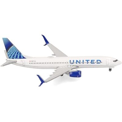 Herpa Modellflygplan United Airlines Boeing 737-800 miniatyr skala 1:500 samlarobjekt, modell utan stativ metall Herpa Modellflygplan United Airlines Boeing 737-800 miniatyr skala 1:500 samlarobjekt, modell utan stativ metall