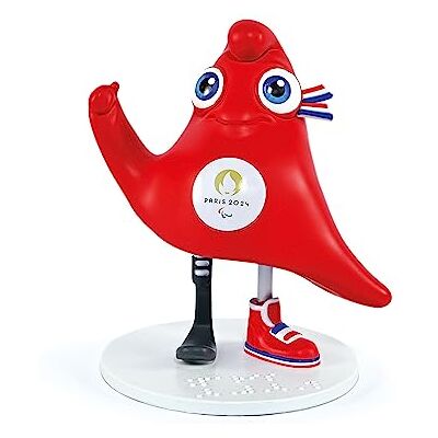 Doudou et Compagnie Phyrge Parathlete Mascot figur officiell licens från de olympiska spelen i Paris 2024 figur för barn 3 år och äldre 14,5 cm röd JO2508 Doudou et Compagnie Phyrge Parathlete Mascot figur officiell licens från de olympiska spelen i Paris 2024 figur för barn 3 år och äldre 14,5 cm röd JO2508
