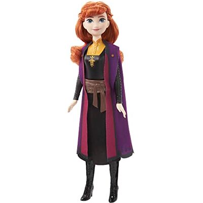 Mattel Disney Princess-dockor, nyhet för 2023, ställbar Anna-modedocka med karakteristiska kläder och accessoarer, Disneys Frost 2, filmleksaker HLW50 Mattel Disney Princess-dockor, nyhet för 2023, ställbar Anna-modedocka med karakteristiska kläder och accessoarer, Disneys Frost 2, filmleksaker HLW50