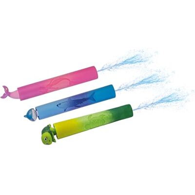 Happy People Animal Rainbow Blaster vattenspruta, ca 35 x Ø 5 cm, räckvidd: ca 7 m, kapacitet: ca. 100 ml, vinylhandtag, blandade i 3 stycken, 2-färgstryck Happy People Animal Rainbow Blaster vattenspruta, ca 35 x Ø 5 cm, räckvidd: ca 7 m, kapacitet: ca. 100 ml, vinylhandtag, blandade i 3 stycken, 2-färgstryck