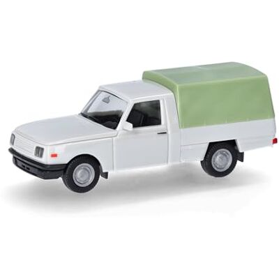 Herpa Bilmodell Wartburg 353 Trans ’85 med presenning, ljusgrå, miniatyr i skala 1:87, samlarobjekt, Made in Germany, plastmodell Herpa Bilmodell Wartburg 353 Trans ’85 med presenning, ljusgrå, miniatyr i skala 1:87, samlarobjekt, Made in Germany, plastmodell