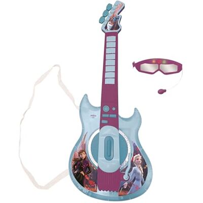 Lexibook , frusen, upplyst elektronisk gitarr med mikrofon, glasögon med mikrofon, melodier, 2 spellägen, MP3-ingång, blå/lila, K260FZLXB Lexibook , frusen, upplyst elektronisk gitarr med mikrofon, glasögon med mikrofon, melodier, 2 spellägen, MP3-ingång, blå/lila, K260FZLXB