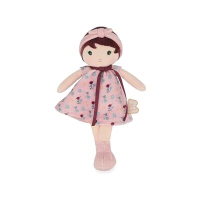 KALOO Tendresse, Min första Léonie-tygdocka, 25 cm trasdocka, manchesterklänning, söt presentask, personligt band från födseln, K200017 KALOO Tendresse, Min första Léonie-tygdocka, 25 cm trasdocka, manchesterklänning, söt presentask, personligt band från födseln, K200017