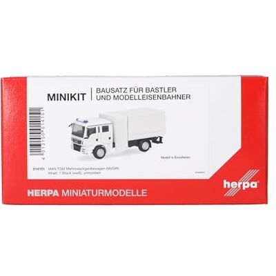 Herpa byggsats MiniKit MAN TGM MzGW, miniatyr i skala 1:87, samlarobjekt, modellbyggsats, plast, vit Herpa byggsats MiniKit MAN TGM MzGW, miniatyr i skala 1:87, samlarobjekt, modellbyggsats, plast, vit